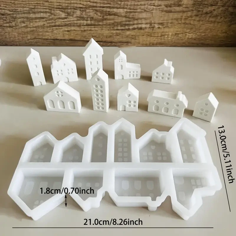 Silikónová forma - domčeky 20,5x11cm