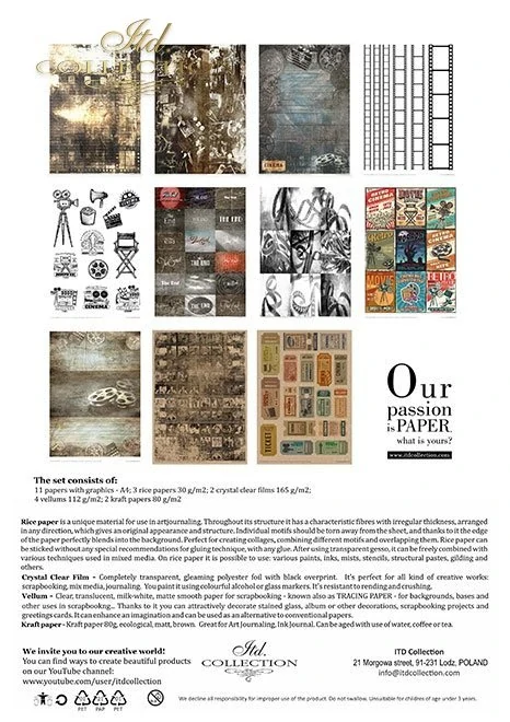 Kreatívna sada papierov - Magic of cinema