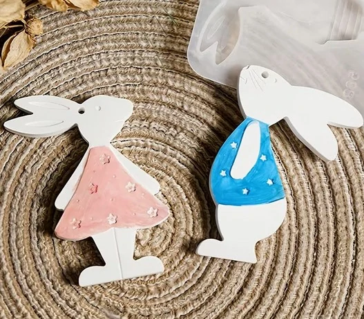 Silikonová forma - zajkovia 13x17,5cm