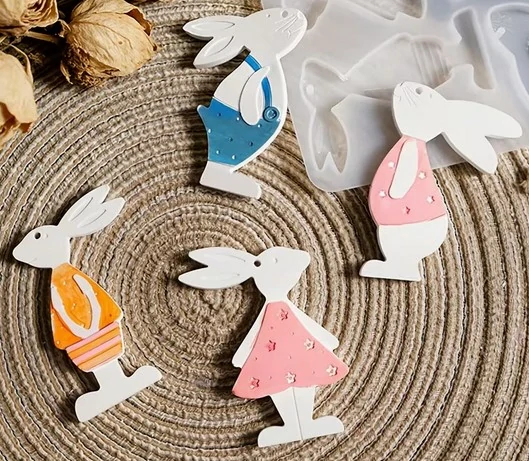 Silikonová forma - zajkovia 13x17,5cm