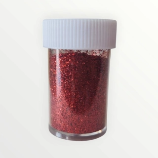 Glitter v rôznych farbách, 15 ml, červený