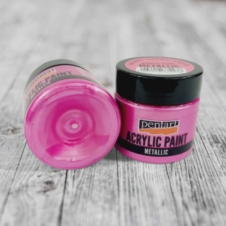 Kovová akrylová farba 50 ml - bledofialová