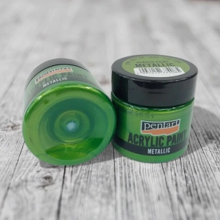 Kovová akrylová farba 50 ml - zelená