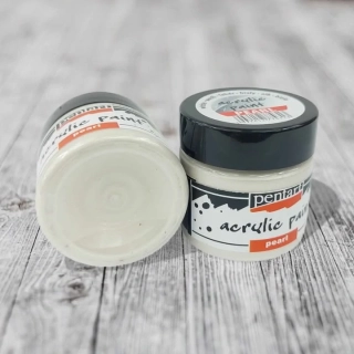 Perleť akrylová farba 50 ml - biela