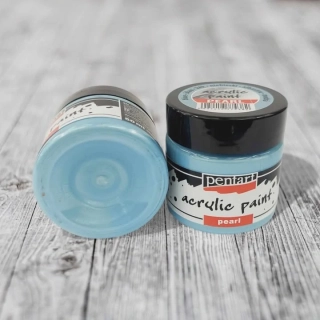 Perleť akrylová farba 50 ml - modrá