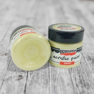 Perleť akrylová farba 50 ml - žltá