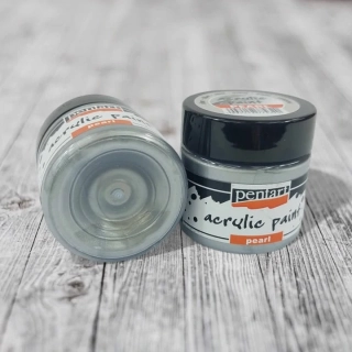 Perleť akrylová farba 50 ml - strieborná