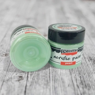 Perleť akrylová farba 50 ml - zelená