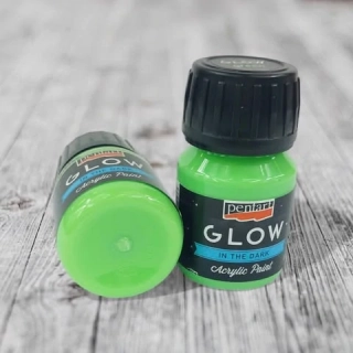 Akrylová farba svietiaca v tme, 30 ml -zelená