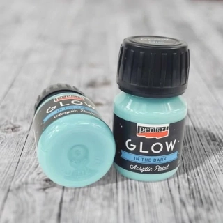 Akrylová farba svietiaca v tme, 30 ml -modrá
