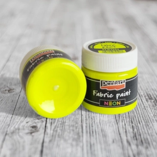 Neónová farba na textil 50ml- žltá