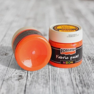 Neónová farba na textil 30ml-oranžová