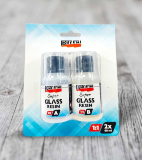 Dvojzložkový super lak na báze umelej živice /1:1/, 2x40ml