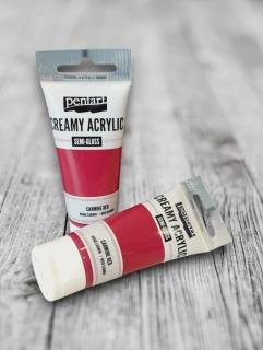 Krémová akrylka so zamatovým leskom, 60ml - karmín