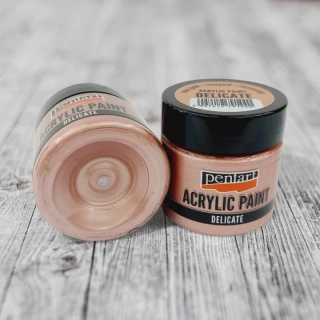 DELICATE metalická akrylová farba, 50ml - ružové zlato