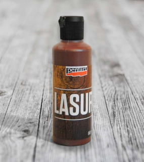 Lazúra na drevo, 80 ml gaštan