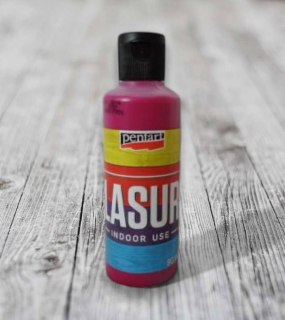 Lazúra na drevo, 80 ml magenta (interiér)