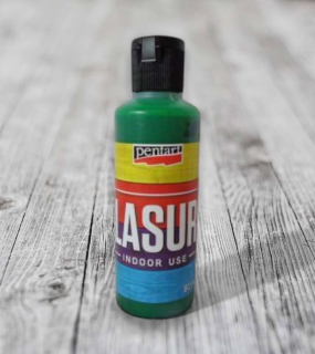 Lazúra na drevo, 80 ml zelená (interiér)