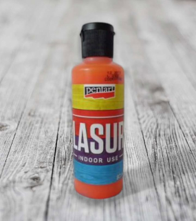 Lazúra na drevo, 80 ml oranžová (interiér)