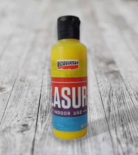 Lazúra na drevo, 80 ml žltá (interiér)
