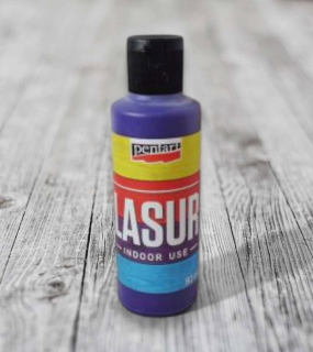 Lazúra na drevo, 80 ml fialová(interiér)