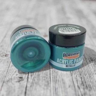 Kovová akrylová farba 50 ml - brečtanovo zelená