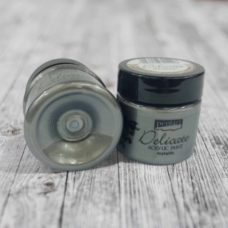 GLAMOUR metalická akrylová farba, 50ml - antická strieborná