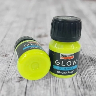 Akrylová farba svietiaca v tme, 30 ml -lime