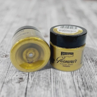 GLAMOUR metalická akrylová farba, 50ml -antická zlatá