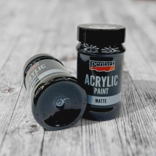 Matná akrylová farba 100 ml -čierna