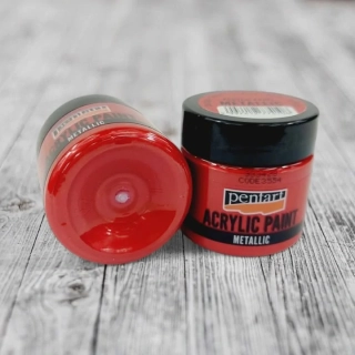 Kovová akrylová farba 50 ml - bordová