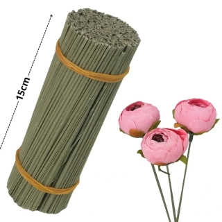 Floristický drôtik krátky 15cm - zelený 10ks/balenie