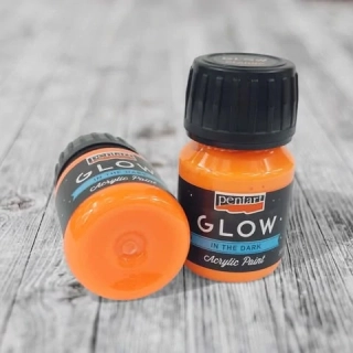 Akrylová farba svietiaca v tme, 30 ml-orange
