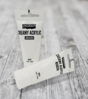 Krémová akrylka so zamatovým leskom, 60ml - biela