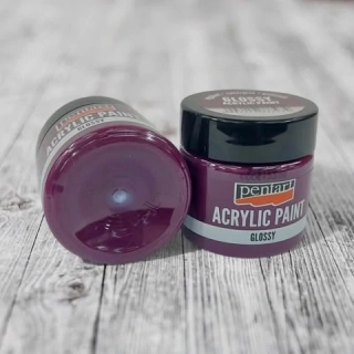 Lesklá akrylová farba, PENTART 50 ml - baklažánová