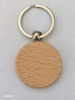 Drevená klúčenka kruh, priemer 4cm