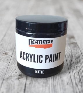 Matná akrylová farba, 500 ml - čierna
