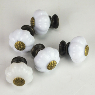 Keramická úchytka biela - 2,5cm - 1ks