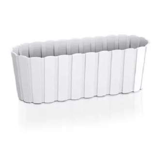 Truhlík na kvety, kvetináč 40 cm, biela