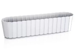 Truhlík na kvety, kvetináč 60 cm, biela