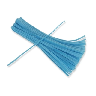 Chlpatý drôtik 6mm/30cm - svetlomodrý, 100ks/bal