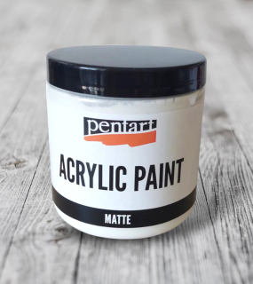 Matná akrylová farba, 500 ml - biela
