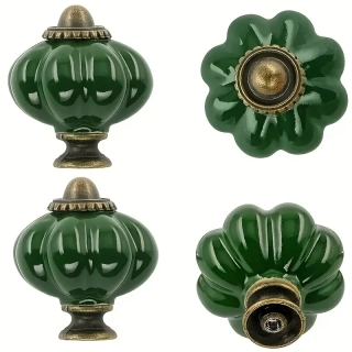 Keramická úchytka zelená - 3,5cm - 1ks
