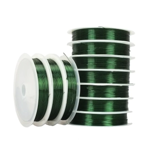 Zelený tenký drôtik, 0.4 mm x 8m