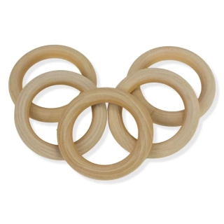 Drevené krúžky 6 cm, 5ks/bal