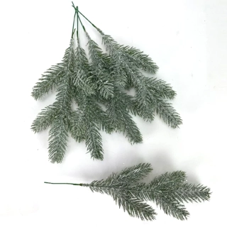 Umelý konár z ihličia zasnežený, 5 ks