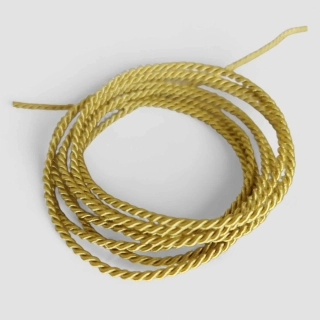Šnúra točená zlatá 2,1 mm / 2m 