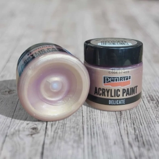 DELICATE metalická akrylová farba, 50ml - fialovozlatá