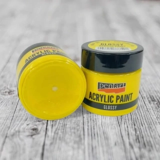 Lesklá akrylová farba, PENTART 50 ml -žltá