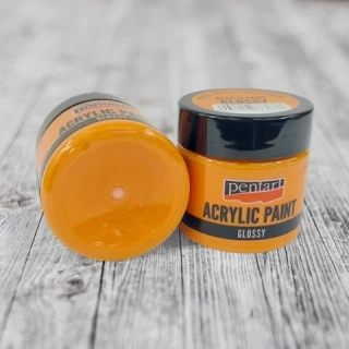 Lesklá akrylová farba, PENTART 50 ml -pomarančová